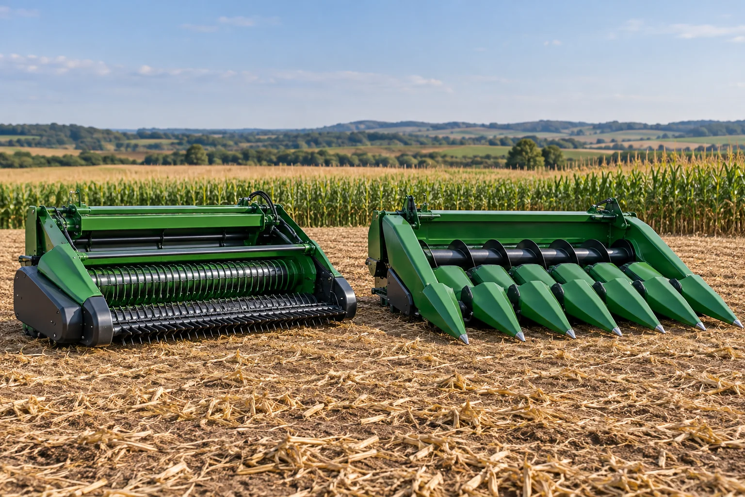 Forage and corn picking headers